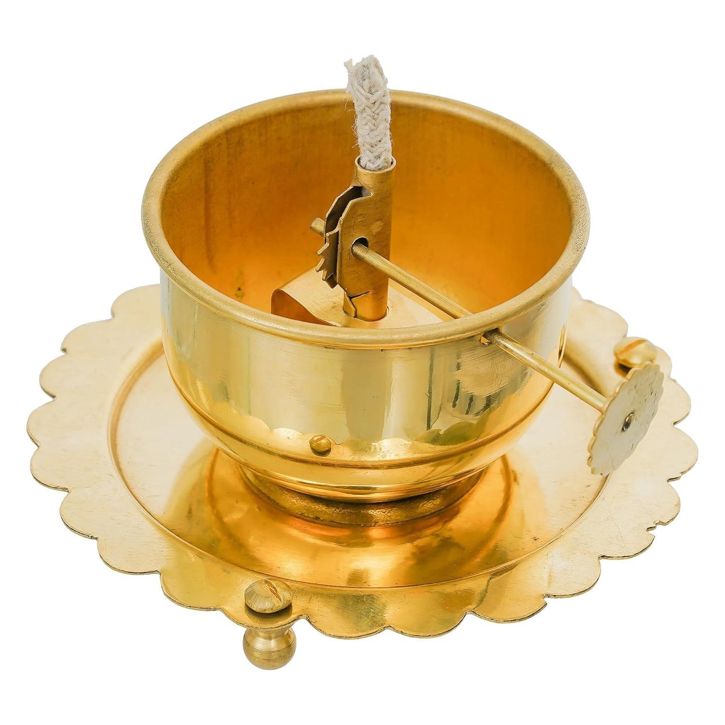 Shree Akhand Jyot Diya & Cover - Brass (पीतल) - Premium Quality ✅