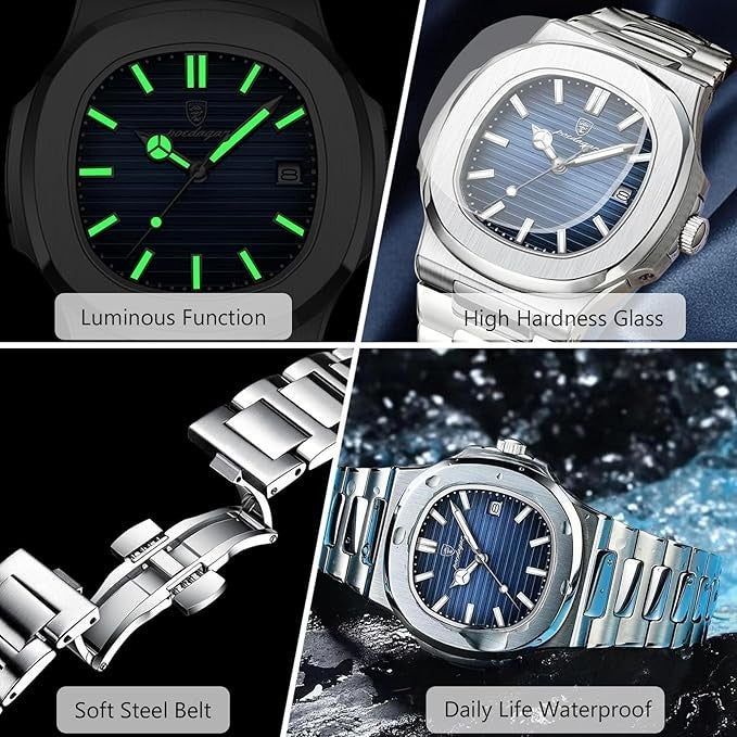 POEDAGAR LUXURY WATCH BLACK DAIL